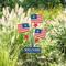 Glitzhome® 42" Patriotic Welcome Metal Flags Yard Stake